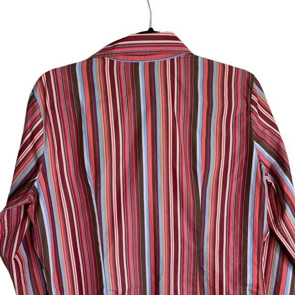 Arthur & Fox Long Sleeve Button Front Stripe Shirt - Picture 9 of 10